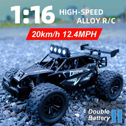 1:16 metal RC car, high-speed drifting, off-road racing car, boys toy car, 2.4GHz remote control, outdoor play toy, drift car, remote control car for kids, Australian toy - Black - Size variable speed