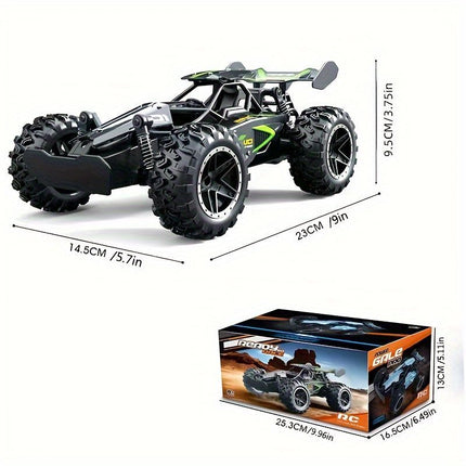 2.4G remote control car, high-speed off-road car, remote control toy for kids, four-wheel drive car, RC car with lights, outdoor toy Australia, gift for kids - Black - Size Dual-batteries