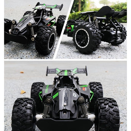 2.4G remote control car, high-speed off-road car, remote control toy for kids, four-wheel drive car, RC car with lights, outdoor toy Australia, gift for kids - Black - Size Three-electric systems