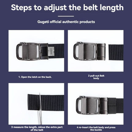 men's belt, outdoor sports belt, canvas belt, alloy automatic buckle, men's accessory, Australian belt, automatic belt men, casual belt, durable belt, travel belt - Blue - Size 130cm-51.1in