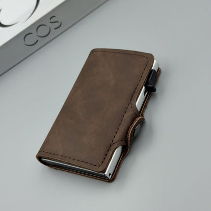 men's accessories, RFID-blocking card holder, aluminum card holder, carbon fiber pattern, security card holder, minimalist wallet alternative, Australian men, credit card protector, identity theft prevention, slim card holder - Black - Size M