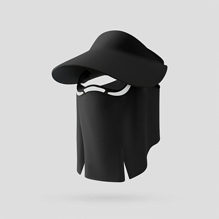 sun protection hat, detachable face mask hat, outdoor sports hat, lightweight sun hat, breathable hat, neck covering hat, foldable hat, unisex summer hat - Pink - Size L