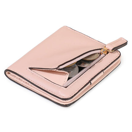 Slim PU Coin Purse, Women's Short Wallet, RFID Blocking Wallet, Minimalist Wallet, Ultra-thin Wallet, Australian Women's Wallet, Card Holder, Coin Purse - Brown - Size 2PCS