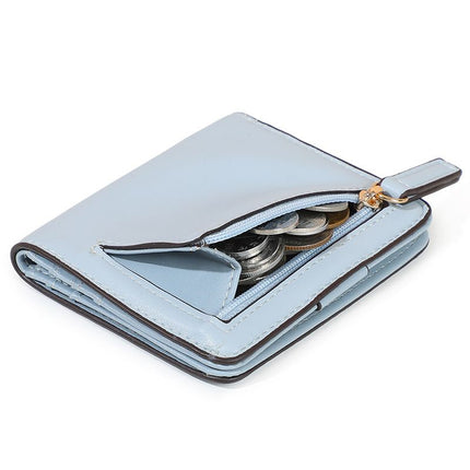 Slim PU Coin Purse, Women's Short Wallet, RFID Blocking Wallet, Minimalist Wallet, Ultra-thin Wallet, Australian Women's Wallet, Card Holder, Coin Purse - Khaki - Size 1PCS