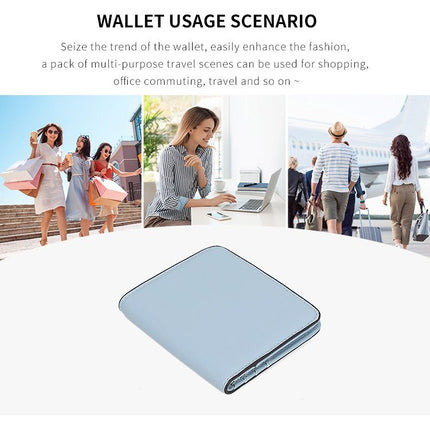 Slim PU Coin Purse, Women's Short Wallet, RFID Blocking Wallet, Minimalist Wallet, Ultra-thin Wallet, Australian Women's Wallet, Card Holder, Coin Purse - Khaki - Size 1PCS