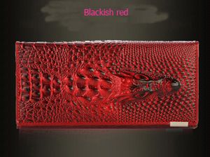 women's wallet, alligator print wallet, genuine leather wallet, long wallet, large capacity wallet, designer wallet, Australian women's fashion, leather accessories, luxury wallet, zippered wallet - Gold - Size 1PCS