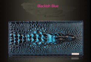 women's wallet, alligator print wallet, genuine leather wallet, long wallet, large capacity wallet, designer wallet, Australian women's fashion, leather accessories, luxury wallet, zippered wallet - Red - Size 1PCS