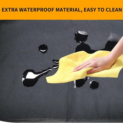 Kicking Mat with Organizer - 2 Pack Rear Seat Protector Seat Cover for your car, SUV, minivan or truck seat - Vehicle Rear Seat Child Safety Accessory - GM Interior Protector