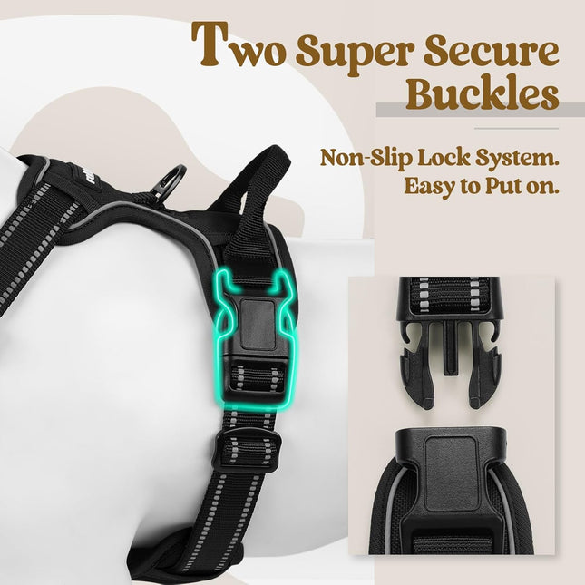 Harness for Dogs Anti-Strain Pet Harness Adjustable Outdoor Pet Vest 3M Reflective Strip Oxford – product detail