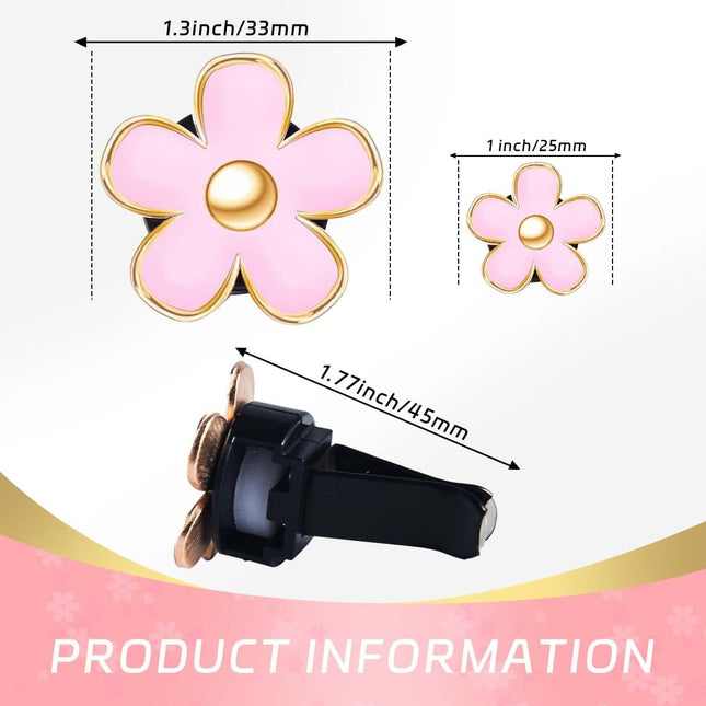 6 PCS Car Air Vent Clips Colorful Daisy Flower Car Air Freshener Clip Air Conditioning Outlet (2 Size – product detail