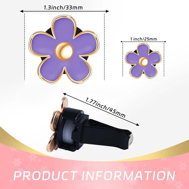 6 Pack Colorful Daisy Flower Car Air Vent Clips Car Air Outlet Freshener Clip for Car Interior Decoration – product detail
