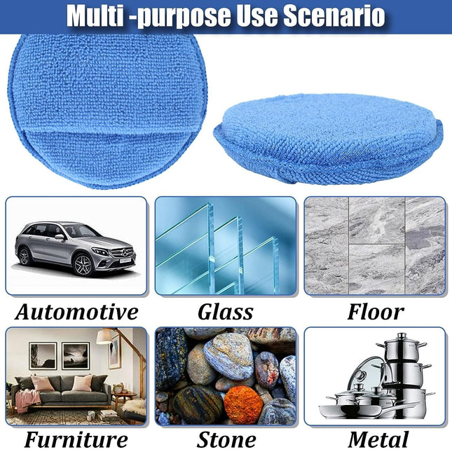Microfiber Wax Applicator Pads Car Wax Applicator with Finger Pocket Buffing & Detail Polishing Foam – product detail
