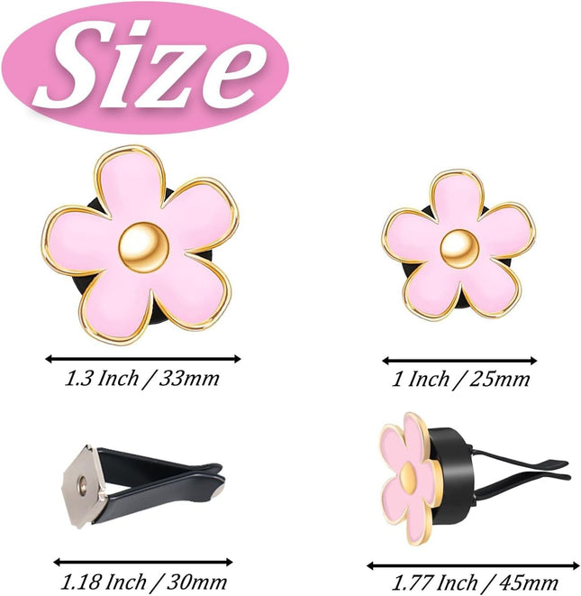 6 PCS Car Air Vent Clips White Daisy Flower Car Air Freshener Clip Air Conditioning Outlet Clip for Car – product detail