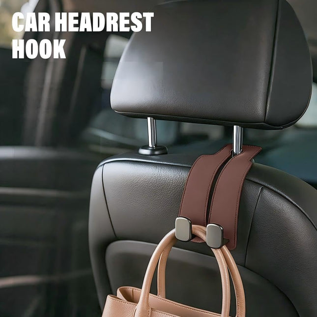 Headrest Hook for Car Seat Headrest 2026 Wallet & Bag Hook Cute Car Wallet Holder Double (Black – product detail