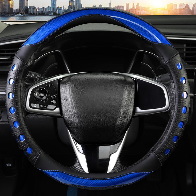 PU Leather Car Steering Wheel Cover with Non-Slip Grip Suitable for Both Men and Women – product detail