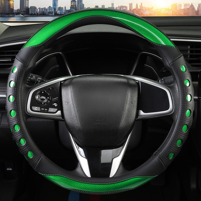 PU Leather Car Steering Wheel Sleeve with Non-Slip Grip Suitable for Both Men and Women – product detail