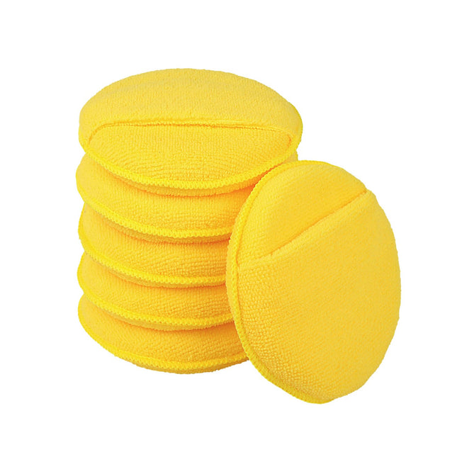 Microfiber Wax Applicator Pads Car Wax Applicator with Finger Pocket Buffing & Detail Polishing Foam Pads