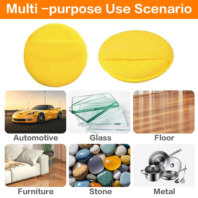Microfiber Wax Applicator Pads Car Wax Applicator with Finger Pocket Buffing & Detail Polishing Foam Pads – product detail