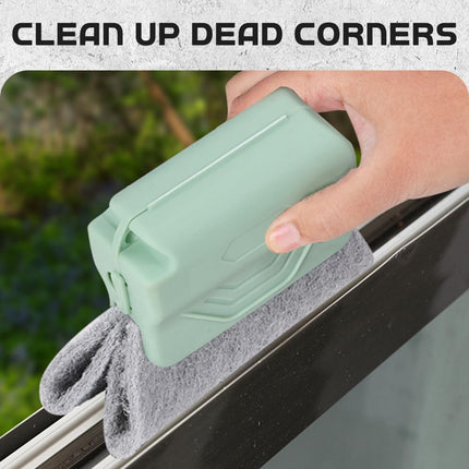 Magic Window Track Cleaner, 2026 Upgraded Handheld Cleaning Brush Set for Window Sliding Slots, Tile Grout Lines, Shutter Slats, Car AC Vents, and Narrow Clearances (Grey 3-Piece Set)