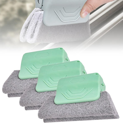 Magic Window Track Cleaner, 2026 Upgraded Handheld Cleaning Brush Set for Window Sliding Slots, Tile Grout Lines, Shutter Slats, Car AC Vents, and Narrow Clearances (Green 3-Piece Set)