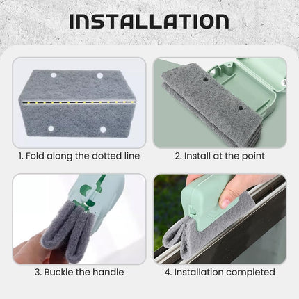 Magic Window Track Cleaner, 2026 Upgraded Handheld Cleaning Brush Set for Window Sliding Slots, Tile Grout Lines, Shutter Slats, Car AC Vents, and Narrow Clearances (Mixed 3-Piece Set)