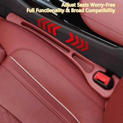 Car Seat Crevice Fill Organizer 2 pcs - No Drop Seat Guard, General Automotive Seat Crevice Filler, Durable Non-Slip Material, Easy Installation in 10 Seconds, for Cars, Trucks & SUVs (Beige)