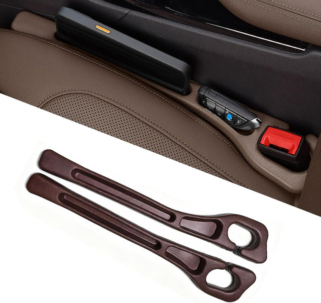 Car Seat Gap Fill Organizer 2 Pcs V1102-B0G48375WN in Brown