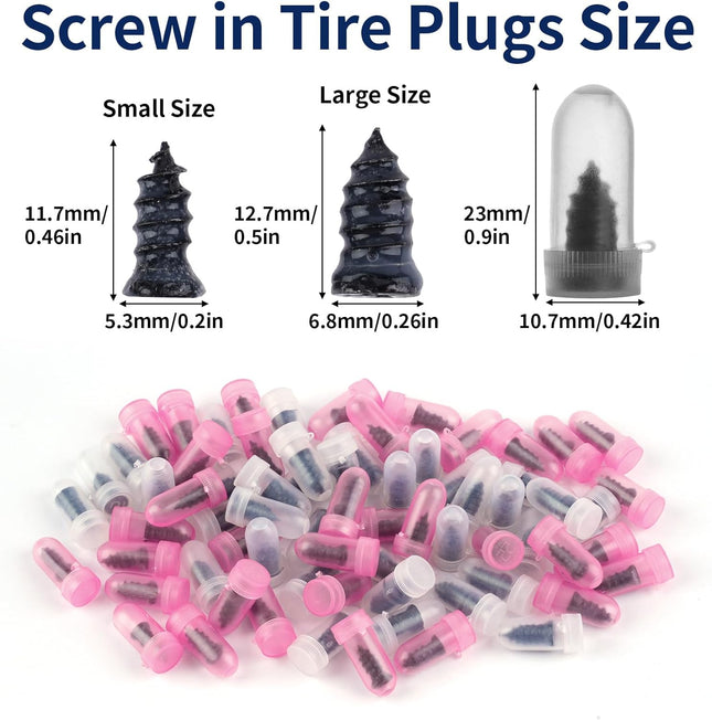 Screw On Tire Plugs 50 Tire Repair Screws Repair Rubber Nail Kit Screw – product detail