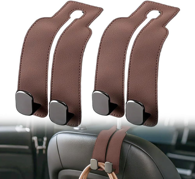 Headrest Hook for Car Car Seat Headrest 2026 Wallet & Bag Hook Cute Car Wallet Holder (Brown