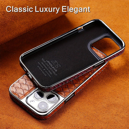 Snake-Pattern Leather Phone Case, Australia - Black (Size Iphone 17)