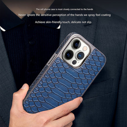 Snake-Pattern Leather Phone Case, Australia - Brown (Size Iphone 15)