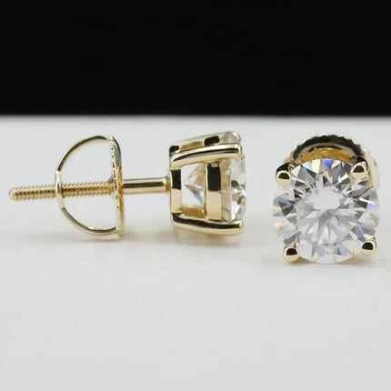 Hip Hop Earrings Men'S Earrings Large Cubic Zirconia Earrings S925 Silver - Gold - Size 2