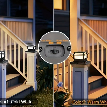 solar post cap lights, outdoor LED lights, nickel batteries, IPX4 water resistant, garden lighting, porch lighting, patio lighting, staircase lighting, Australian outdoor decor, eco-friendly garden lights, automatic dusk to dawn, fence post lights, solar