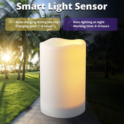 Outdoor LED Candle Battery Operated Candle Patio Decor Garden Lighting