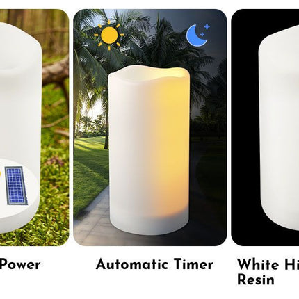 Outdoor LED Candle Battery Operated Candle Patio Decor Garden Lighting