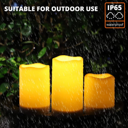 Outdoor LED Candle Battery Operated Candle Patio Decor Garden Lighting