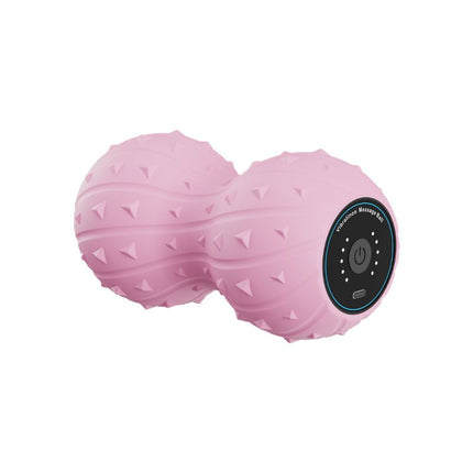 vibration massage ball, peanut massage ball, deep tissue massage, muscle relaxation, fascia release, fitness recovery, post-workout relief, yoga accessory, portable massager, Australian fitness - Black - Size L