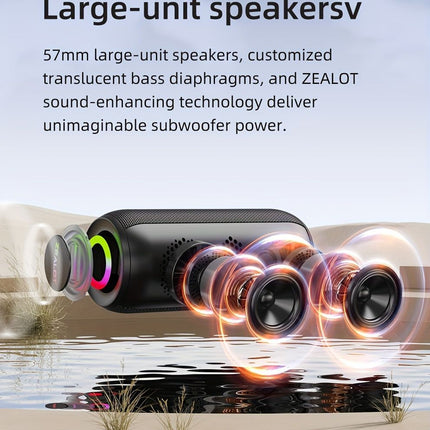 wireless bluetooth speaker, portable speaker, outdoor speaker, waterproof speaker, RGB light speaker, bass heavy speaker, camping speaker, beach speaker, Australia outdoor audio - Green - Size IPX7