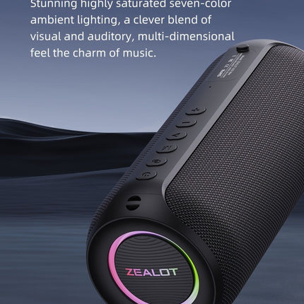 wireless bluetooth speaker, portable speaker, outdoor speaker, waterproof speaker, RGB light speaker, bass heavy speaker, camping speaker, beach speaker, Australia outdoor audio - Green - Size IPX7