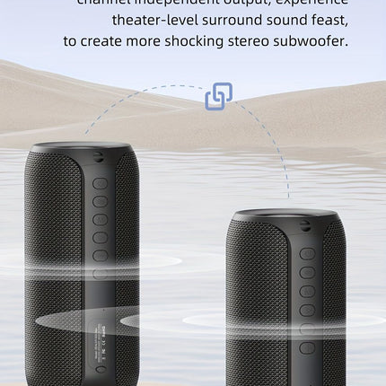 wireless bluetooth speaker, portable speaker, outdoor speaker, waterproof speaker, RGB light speaker, bass heavy speaker, camping speaker, beach speaker, Australia outdoor audio - Green - Size IPX7