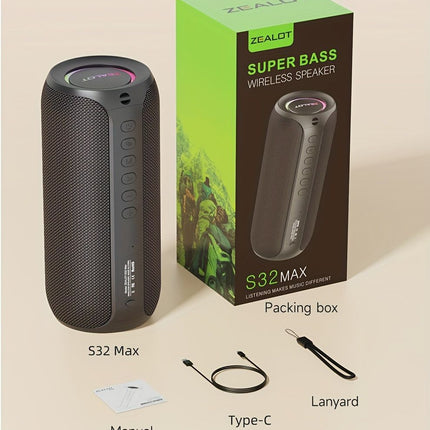 wireless bluetooth speaker, portable speaker, outdoor speaker, waterproof speaker, RGB light speaker, bass heavy speaker, camping speaker, beach speaker, Australia outdoor audio - Navy - Size IPX7