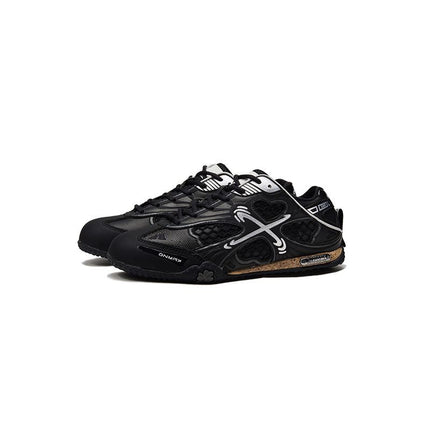Man-four-leaf clover shoes, hollow men's shoes, casual men's shoes, breathable shoes, Australian men's footwear - Black - Size 12(AU12/EU45)