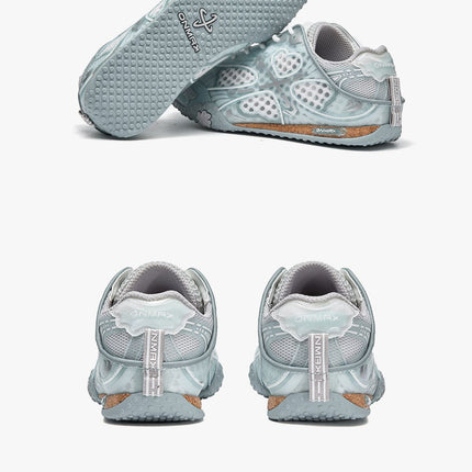 Man-four-leaf clover shoes, hollow men's shoes, casual men's shoes, breathable shoes, Australian men's footwear - greyish white - Size 12(AU12/EU45)