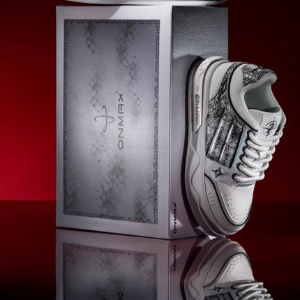 Men'S Casual Shoes Silver Snake Sneakers Board Shoes For Men Yinshe Shoes Urban - Silver - Size 6(AU6/EU39)