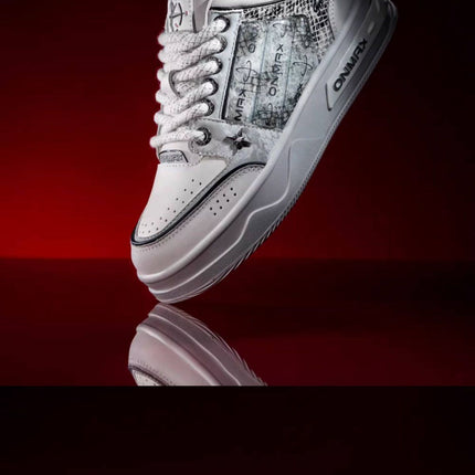 Men'S Casual Shoes Silver Snake Sneakers Board Shoes For Men Yinshe Shoes Urban - Silver - Size 8(AU8/EU41)