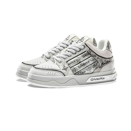 Men'S Casual Shoes Silver Snake Sneakers Board Shoes For Men Yinshe Shoes Urban - Silver - Size 8(AU8/EU41)