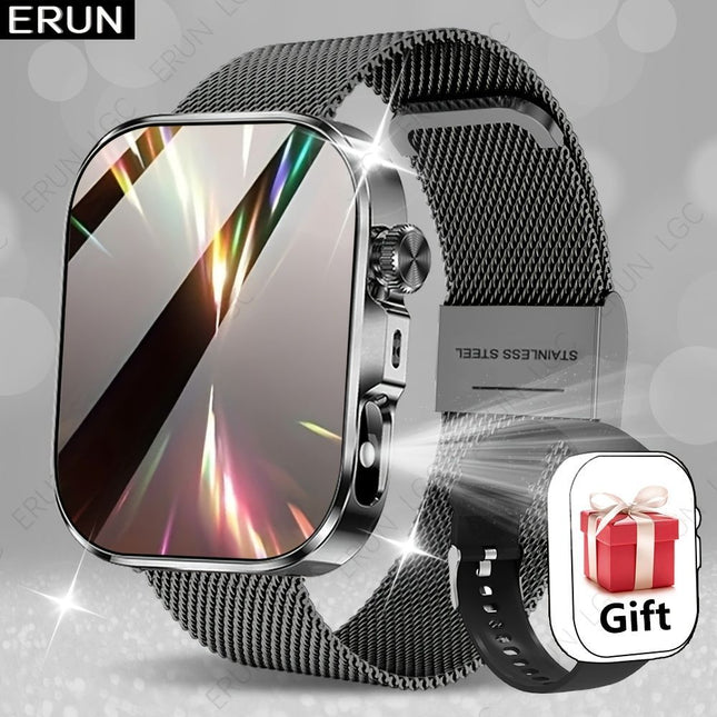 Unisex Smart Watch Stainless Steel Strap Fitness Tracker Call Reminder Message