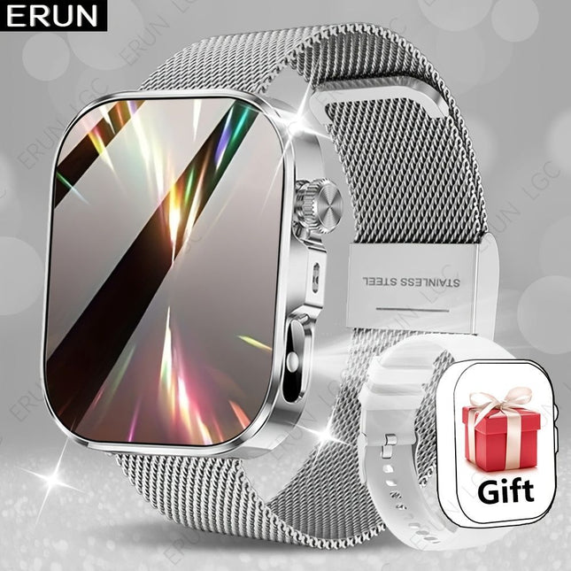 Unisex Smart Watch Stainless Steel Strap Fitness Tracker Call Reminder Message
