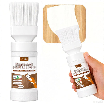 White Touch-Up Paint for Wood,Furniture,Cabinets,Metal,6.35 Oz,2-in-1 | Paint & Primer in One,Waterproof,No Sanding, Fast Drying, Water Based, Multi Surface - White