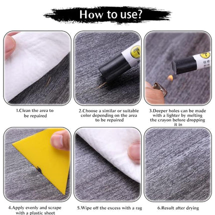 Wood Filler Sticks 20 Colors Repair Wax Sticks Kit Furniture Touch Up Crayons for Repairing Scratches Holes Cracks Wood Floor Tables Cabinets Doors Hardwood(White Series)